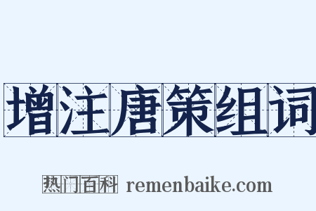 增注唐策组词是什么意思的图片